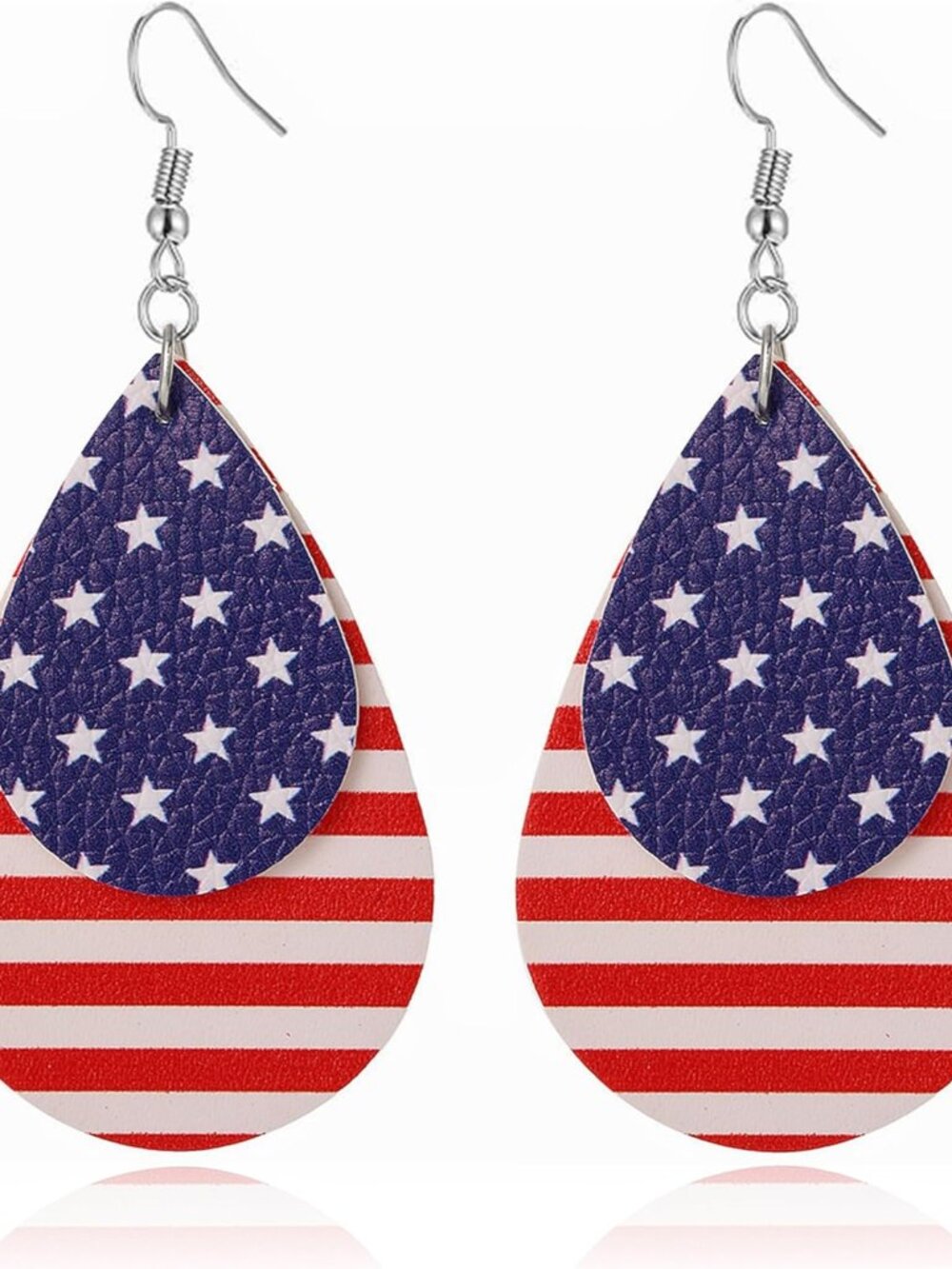 4th of July Earrings for Women,Patriotic American Flag Earrings Red White and Bl